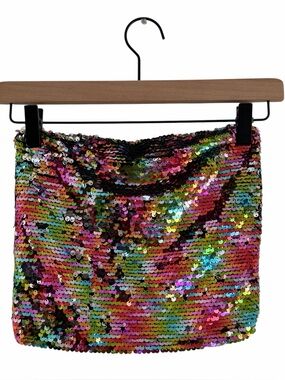 wild fable multicolor sequin crop top